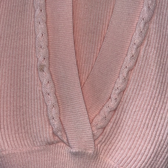 VINTAGE light pink sweater vest topper woolblend boho grandmacore cottagecore 1X - Picture 14 of 15